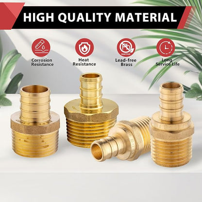 100-Pack EFIELD 3/4-inch Pex Crimp Fittings, 3/4 Inch x 3/4 Inch NPT Male NPT - Image 6