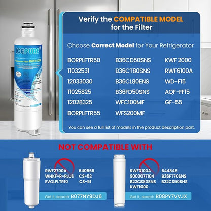 ICEPURE BORPLFTR50 Replacement for Bosch Ultra Clarity Pro Water Filter - Image 2