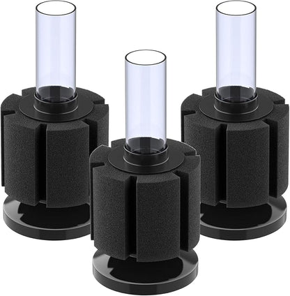 Pawfly 3 Pack Aquarium Sponge Filter Quiet Betta Fry Shrimp and Small Fish Foam by Pawfly