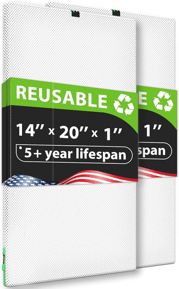REair 14x20x1 Air filter Pro Kit, Washable and Reusable Air Filter 14x20x1 by Reair
