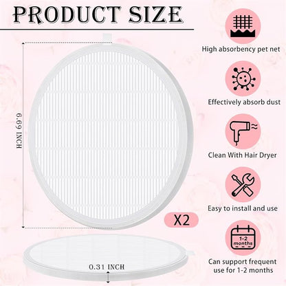 Juexica 2 Pcs Nail Dust Collector Filter Replacement No Spillin Reusable Nail - Image 2