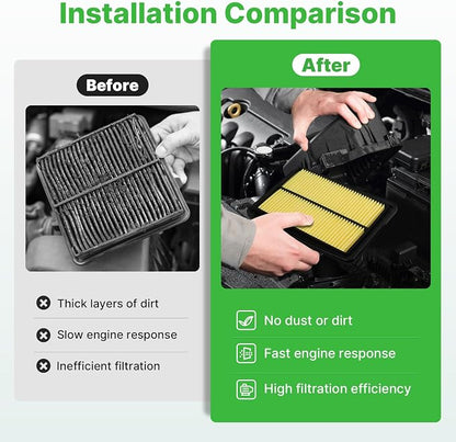 Engine+Cabin Air Filters Fit for Nissan Rogue 2014-2020, Rogue Sport 2017-2022 - Image 5