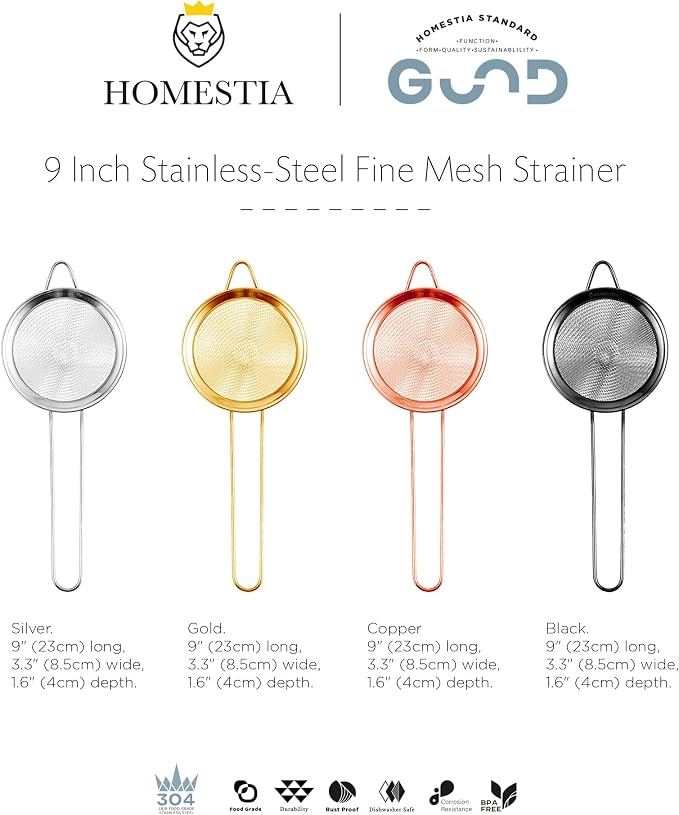 Homestia 3.3" Fine Mesh Strainer - Image 9