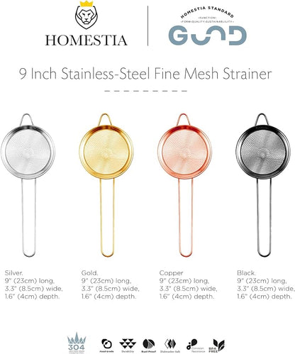 Homestia 304 Stainless Steel Fine Mesh Strainer - Image 9