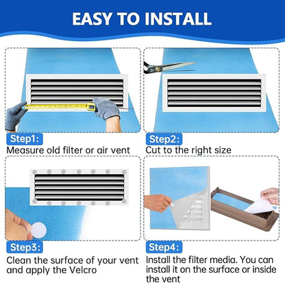 20''x90'' Air Vent Filters, High Air Flow Cut to Size MERV 8 Electrostatic - Image 7
