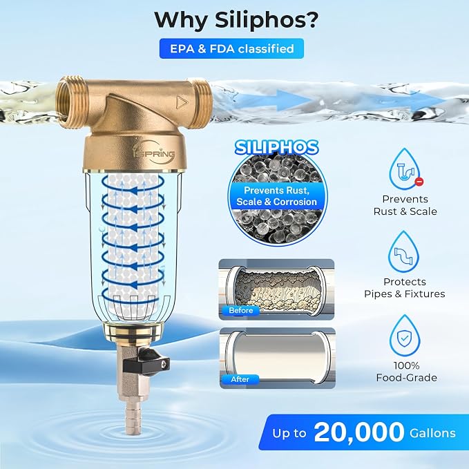 iSpring WSP-500SL Reusable Whole House Spin Down Sediment Water Filter - Image 2