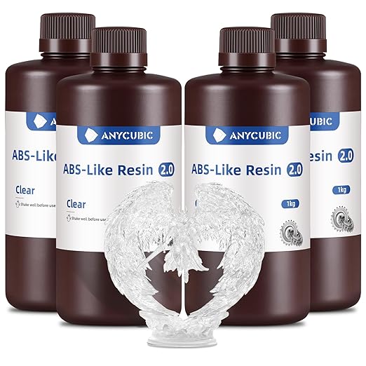 ANYCUBIC 2nd Gen Resin Technology ABS-Like Resin 2.0 Bundle, 3D Printer Resin by ANYCUBIC