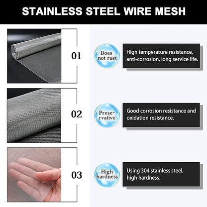 Stainless Steel Woven Wire Mesh Metal Woven Mesh, 20 Mesh Stainless Steel Air - Image 4