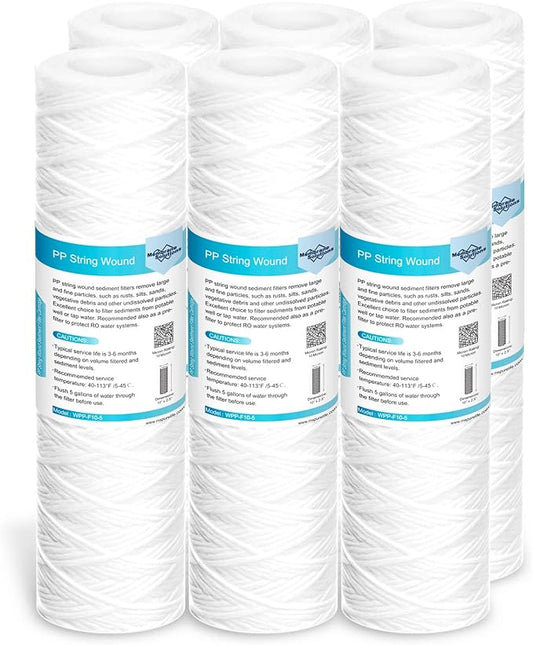 Membrane Solutions 10 Micron 10"x2.5" String Wound Whole House Water Filter by MembraneSolutions