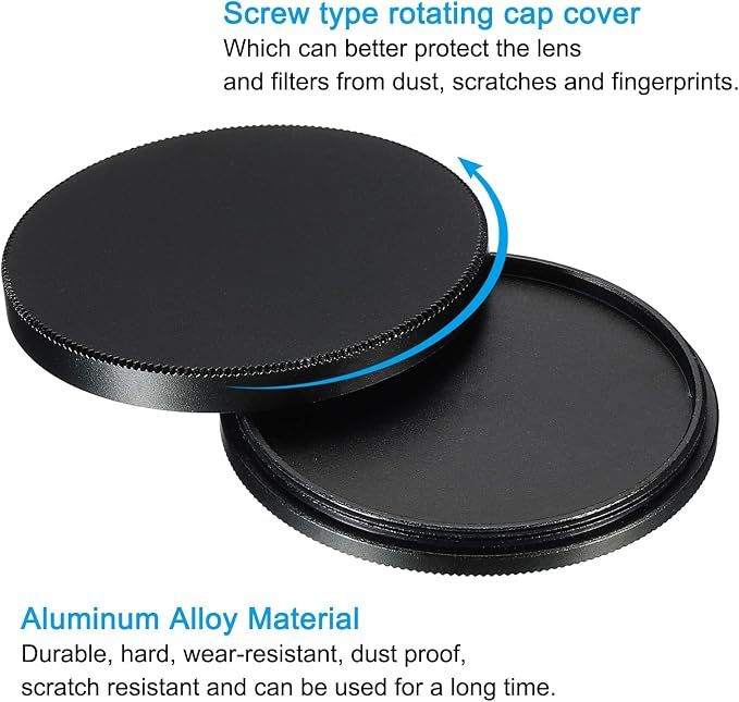 PATIKIL 49mm Lens Cap, Camera Lens Cap Cover Universal Front Metal Lens Filter - Image 4