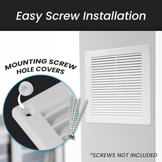 Repa Market 6 x 6 Inch White Square Air Vent Cover - Image 4