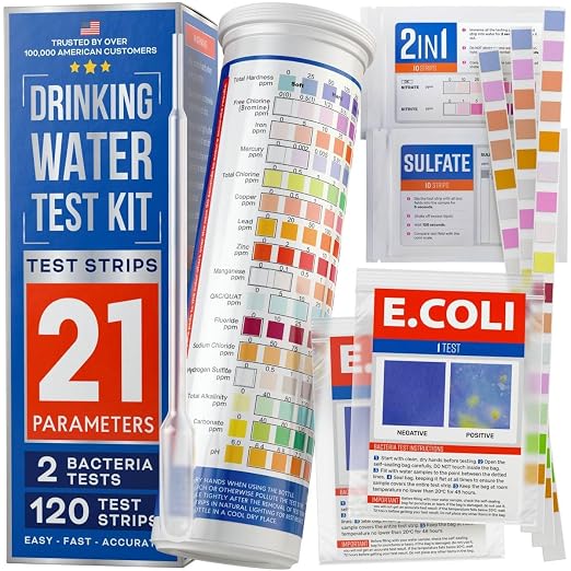 All-New 20 in 1 Drinking Water Testing Kit 120 Strips, Home Tap and Well Water by TESTSTRIPSBESTPROD