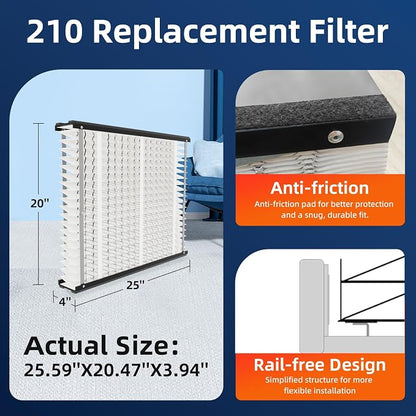 2 Pack 210 Replacement Air Filter, MERV 11, Actual Size: 20.47"x25.6"x3.94" - Image 3