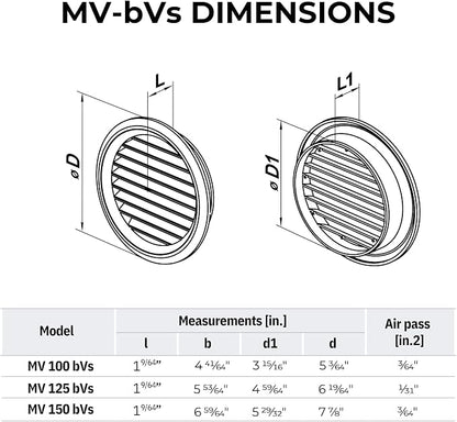 VENTS-US - 4" Brown Round Plastic Vent Cover - Compatible with 4 Inch Diameter - Image 3