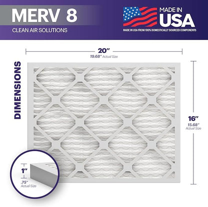 BNX TruFilter 16x20x1 Air Filter MERV 8 - Image 2