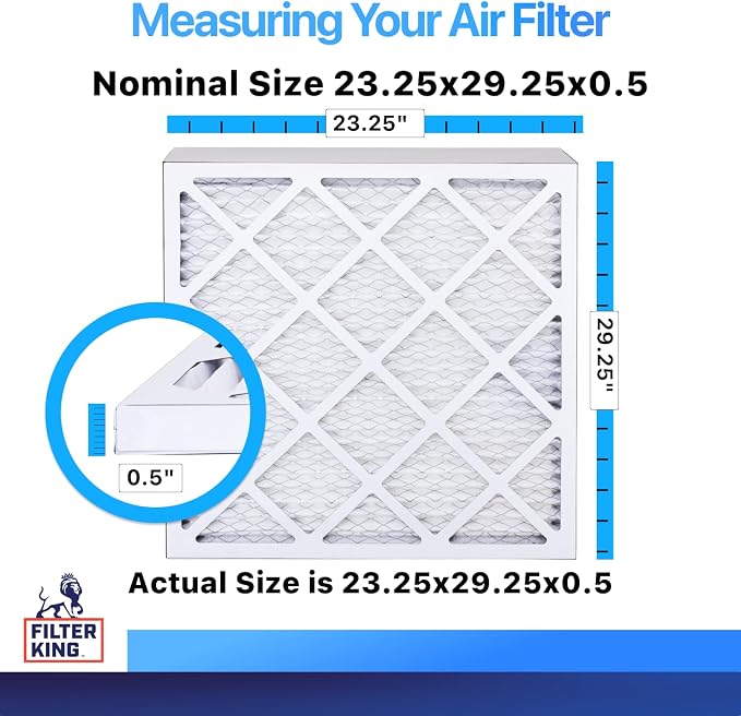 Filter King 23.25x29.25x0.5 Air Filter | 4-PACK | MERV 8 HVAC Pleated A/C - Image 2