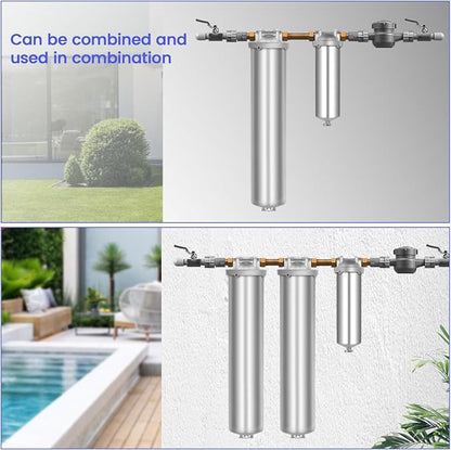 Amwater NSF/ANSI 42 Certi Stainless Steel Jumbo Size Filter Housing - Image 4