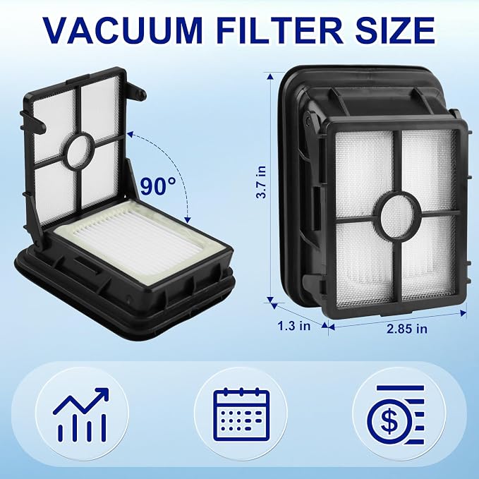 Lemige 2 Pack Multi-Surface Brush Roll 1868 + 2 Pack Vacuum Filter 1866 - Image 9