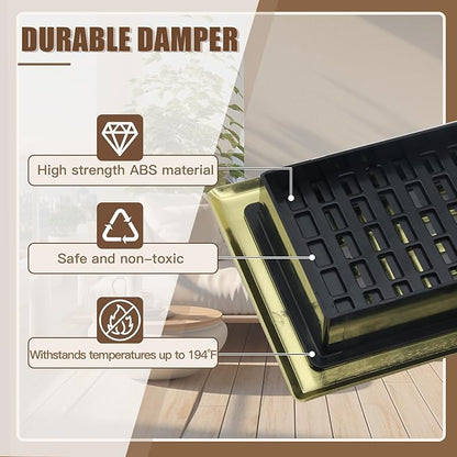 Floor Register Heavy Duty Walkable Steel Vent Register Brushed Gold Color 4X10 - Image 4