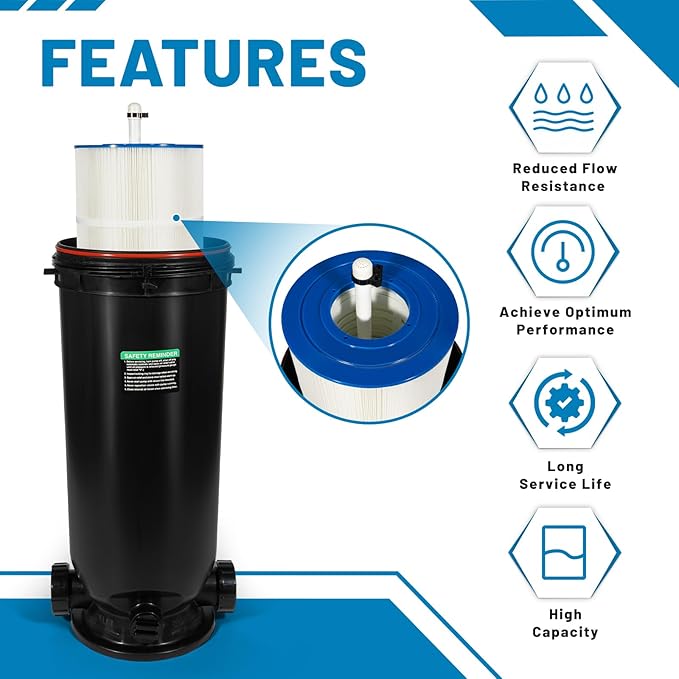 W3C17502 Swimming Pool Plus Cartridge Filter Assembly 200 Sq Ft, 150 GPM - Image 4