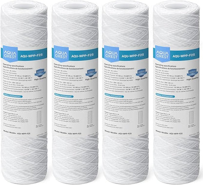AQUA CREST AP110 5 Micron 10"x2.5" String Wound Whole House Water Filter by AQUACREST