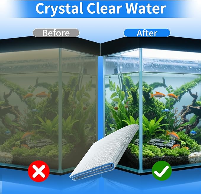 Aquarium Filter Media, 11.8"x15.7"- 8-Layer Filter Sponge Pad - Image 2