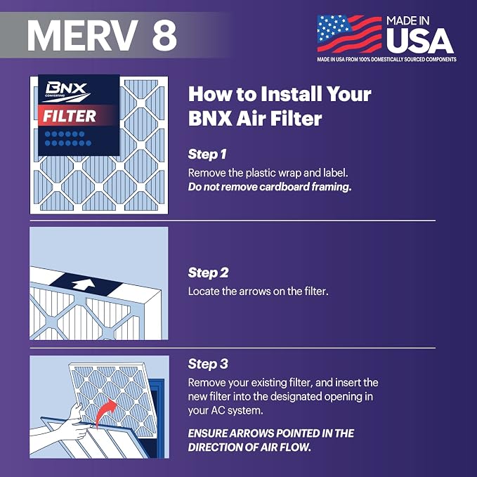 BNX TruFilter 20x23x1 Air Filter MERV 8 - Image 5