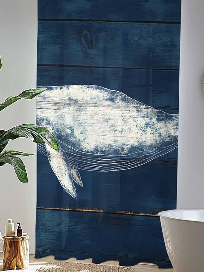 Sheer Curtains 108 Inches Long, Summer Whale Semi Sheer Curtains Light - Image 4