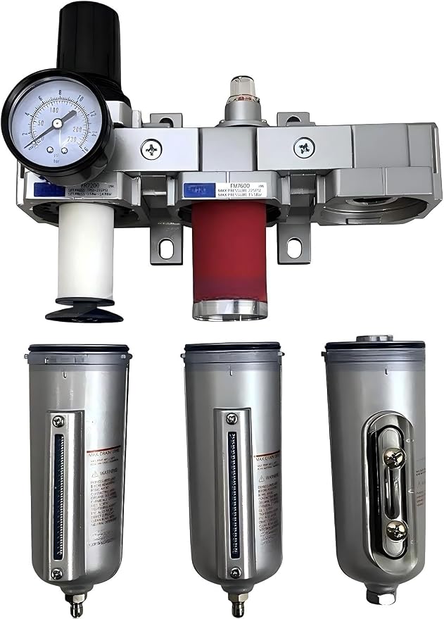 1/2" NPT Heavy Duty Compressed Air Filter Regulator Coalescing Dsiccant Dryer - Image 6