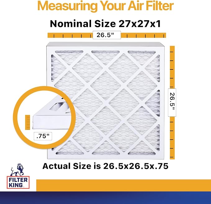 Filter King 27x27x1 Air Filter | 4-PACK | MERV 13 HVAC Pleated A/C Furnace - Image 2
