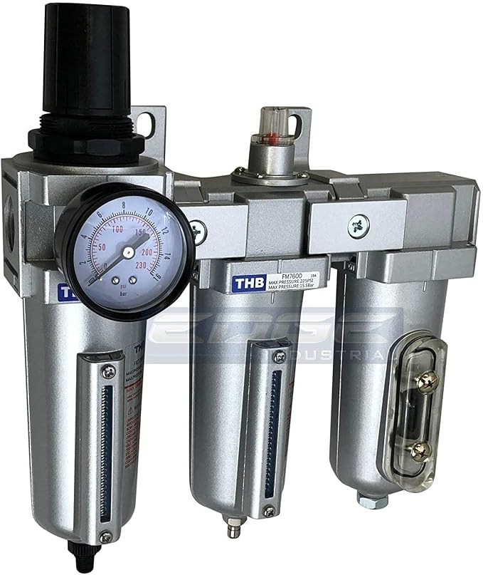 1/2" NPT, Compressed AIR Filter Regulator COALESCING Desiccant Dryer, AUTO Drain - Image 2