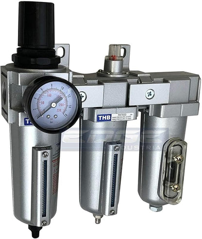 1/2" NPT, Compressed AIR Filter Regulator COALESCING Desiccant Dryer, AUTO Drain - Image 2
