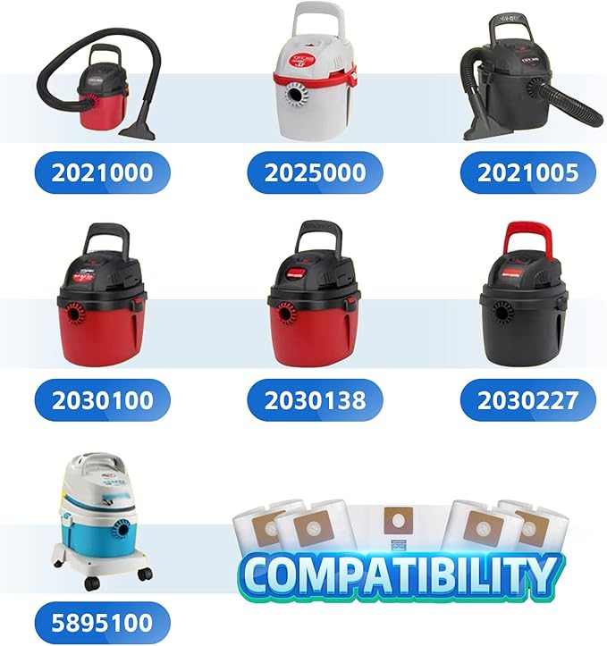 3 PCS Preferential Set Shop Vac 1-1.5 Gallon Vacuum Bags, ALYYDBG Type A 90667 - Image 2