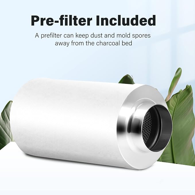 iPower 4'' Air Carbon Australia Virgin Charcoal, Pre-Filter Included Reversible - Image 6