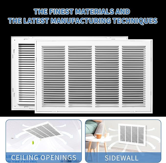 24x12 Return Air Grille, Return Air Vent Cover - Image 5