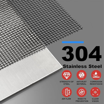 304 Stainless Steel Mesh, 24in x 10ft, 22 Mesh, Sturdy Metal Screen Roll - Image 2