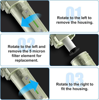 3/4" NPT Industrial Aluminium Air Compressor Moisture Filter, Air Desiccant - Image 6