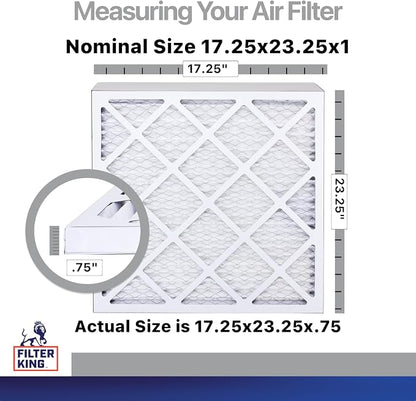 Filter King 17.25x23.25x1 Air Filter | 4-PACK | Carbon MERV 8 HVAC Pleated A/C - Image 2