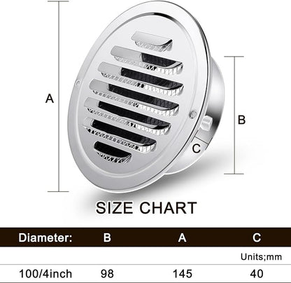 Zonon 12 Pcs Stainless Steel Soffit Vents 4 Inch Round Dryer Vent Cover - Image 3