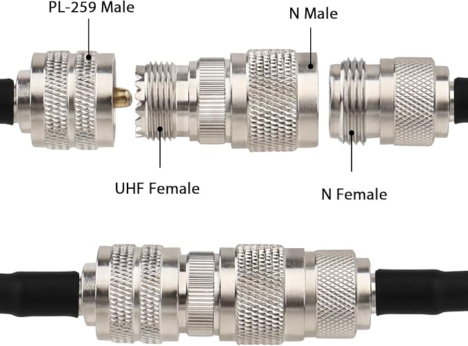 10 Pack N Male to UHF Female SO-239 Connector Adapter N Connector to PL-259 - Image 5