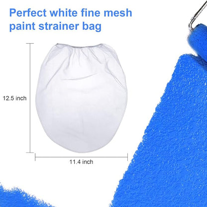 Paint Strainer Bags White Fine Mesh Filters Bag Bucket Elastic Opening Strainer - Image 2