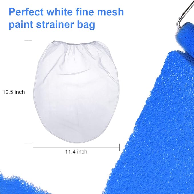 Boao 30 Pieces 1 Gallon Paint Strainer Bags Elastic Opening Strainer Bags White - Image 2