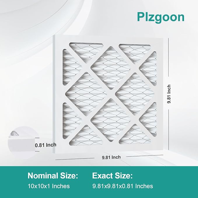 Air Filters 10x10x1 MERV 8 MPR 600 4 Pack Pleated Home HVAC AC Furnace Filters - Image 2