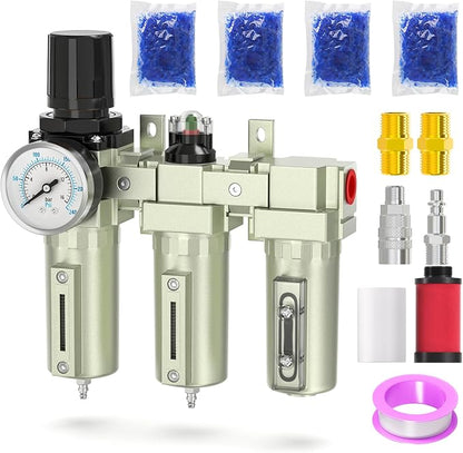 3 Stage Heavy Duty Industrial Grade 1/2" NPT Air Drying System by BOGERDACK