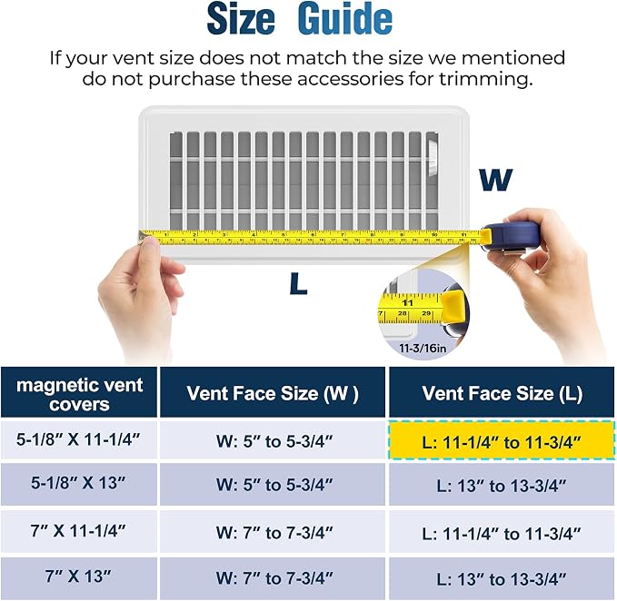 Magnetic Vent Covers with Vent Screen 5.1x13 Inch, Ceiling Air Vents to Block - Image 6