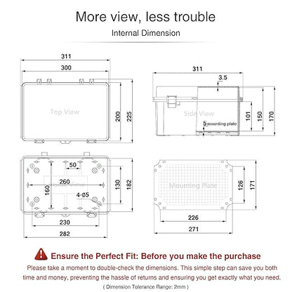 QILIPSU Waterproof Junction Box IP67 Outdoor Plastic Electrical Project - Image 6