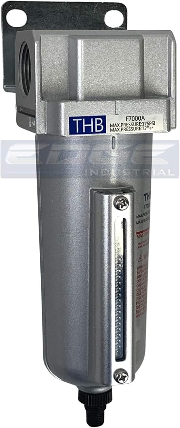 HEAVY DUTY INDUSTRIAL RATED HIGH FLOW PARTICULATE FILTER, IN-LINE WATER TRAP by THB