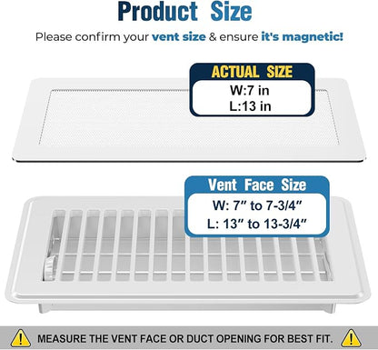 Magnetic Vent Covers with Vent Screen 7x13 Inch, Ceiling Air Vents to Block Dust - Image 2
