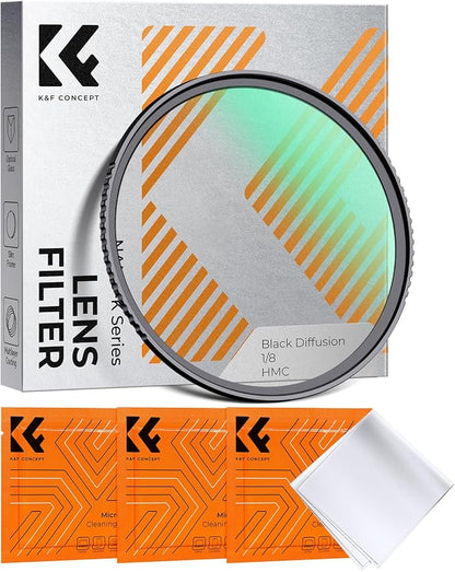 K&F CONCEPT 43mm Black Diffusion 1/8 Filter, Mist Dreamy Cinematic Effect Filter by KFCONCEPT