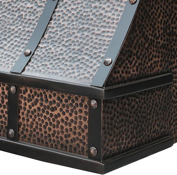 CT Copper Tailor Sloped Copper Vent Hood Wall Mount, 1150 CFM Exhaust Fan - Image 4